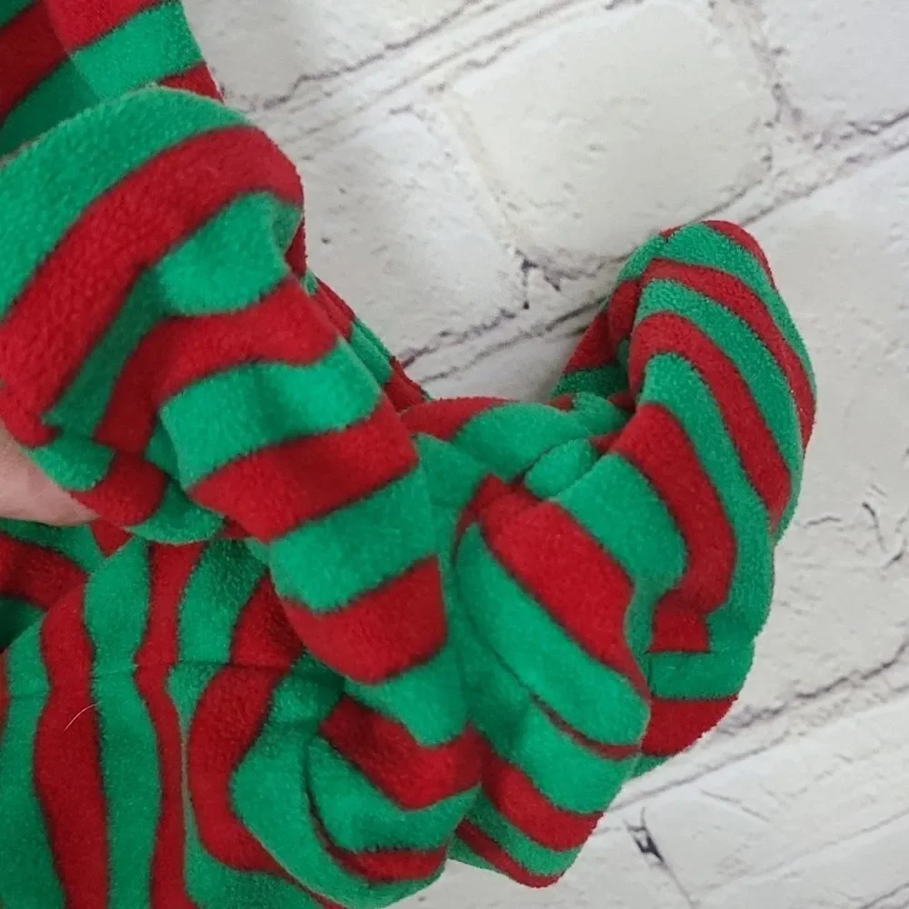 Carter’s Baby Christmas Pajamas 9M Reindeer Fleece Footed Sleeper Red Green Pjs